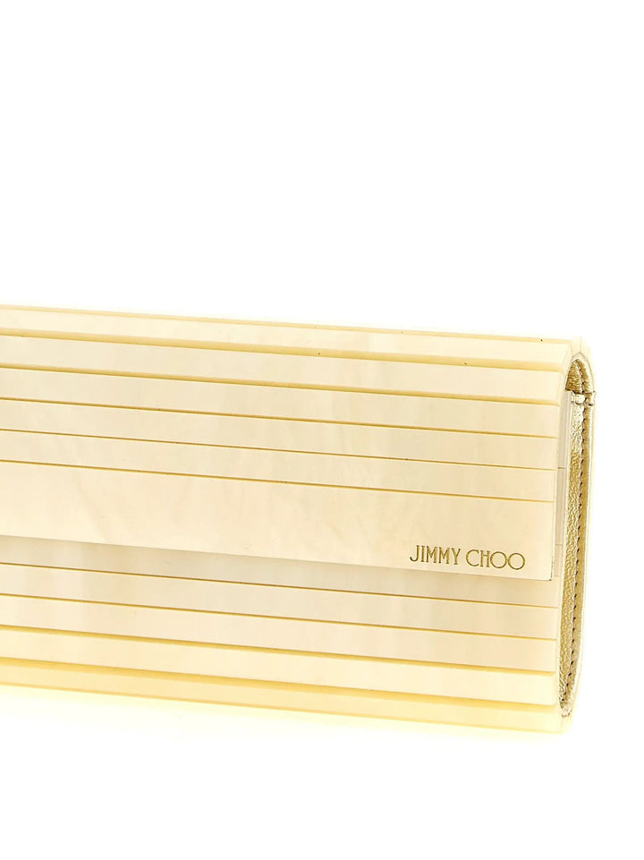 Jimmy Choo Sample Sale | Jimmy Choo Gold Viscose Clutch Bag - | Designer outlet