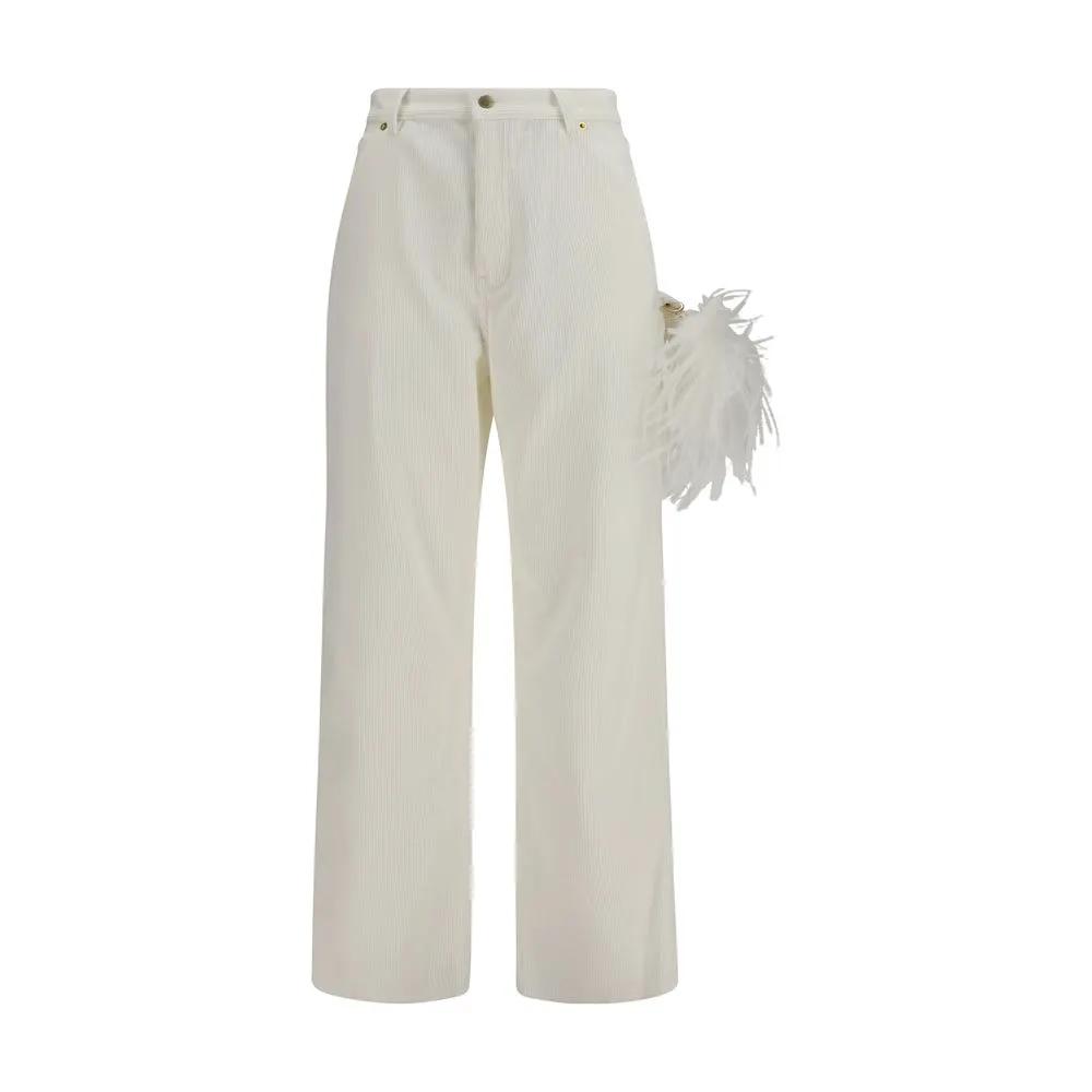 Darkpark Sample Sale | Darkpark White Cotton Casual Pants - | Designer outlet