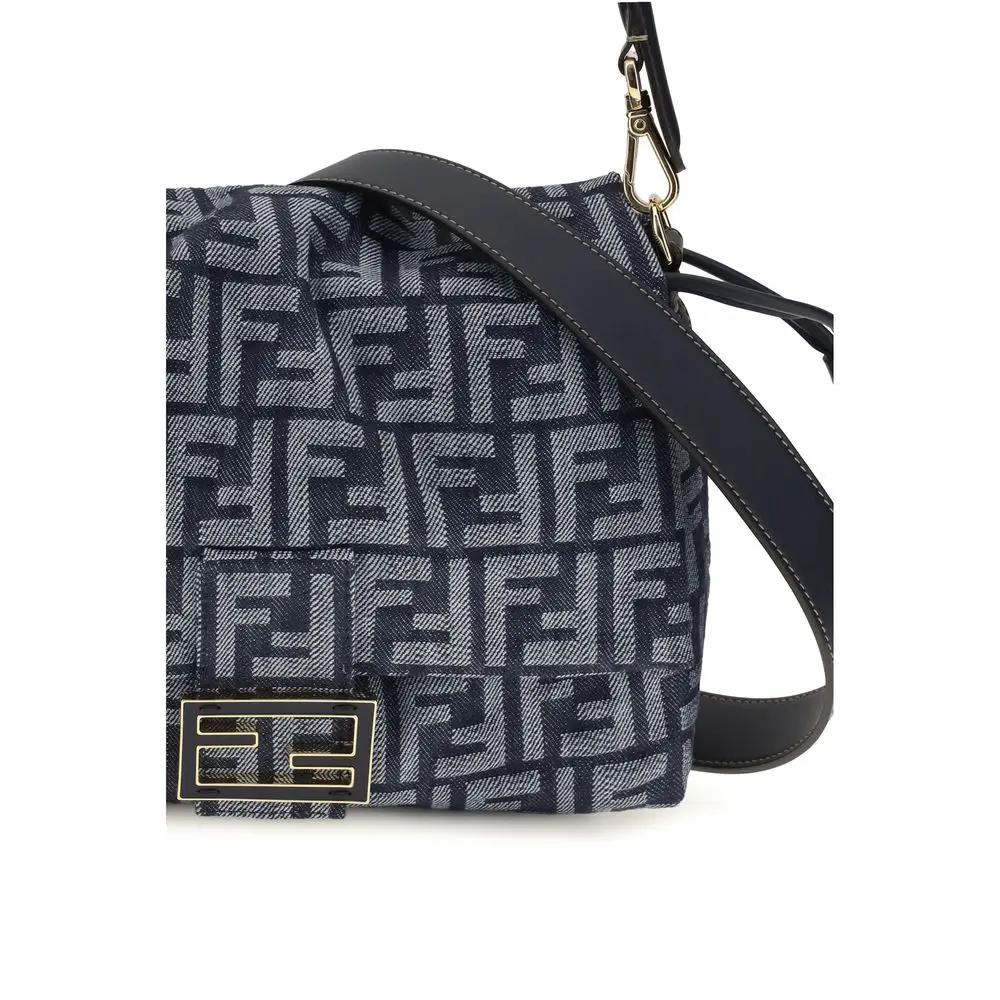 Fendi Sample Sale | Fendi Blue Cotton Shoulder Bag - | Designer outlet