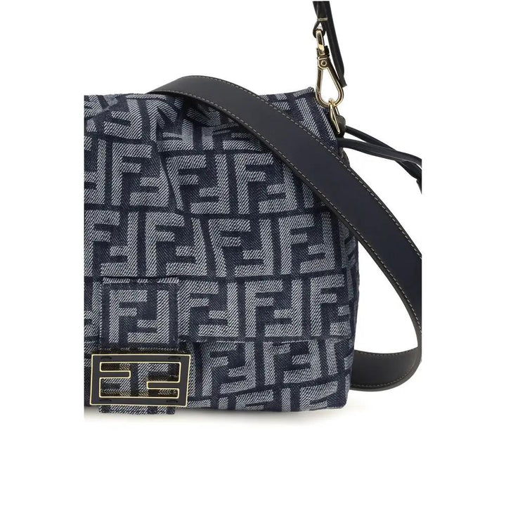 Fendi Sample Sale | Fendi Blue Cotton Shoulder Bag - | Designer outlet