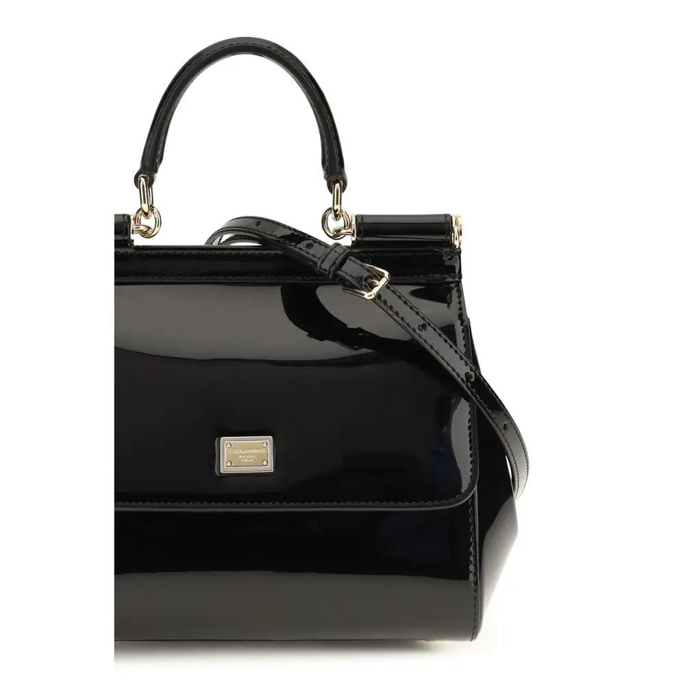 Dolce &amp; Gabbana Sample Sale | Dolce &amp; Gabbana Black Calf Leather Bos Taurus Shoulder Bag - | Designer outlet