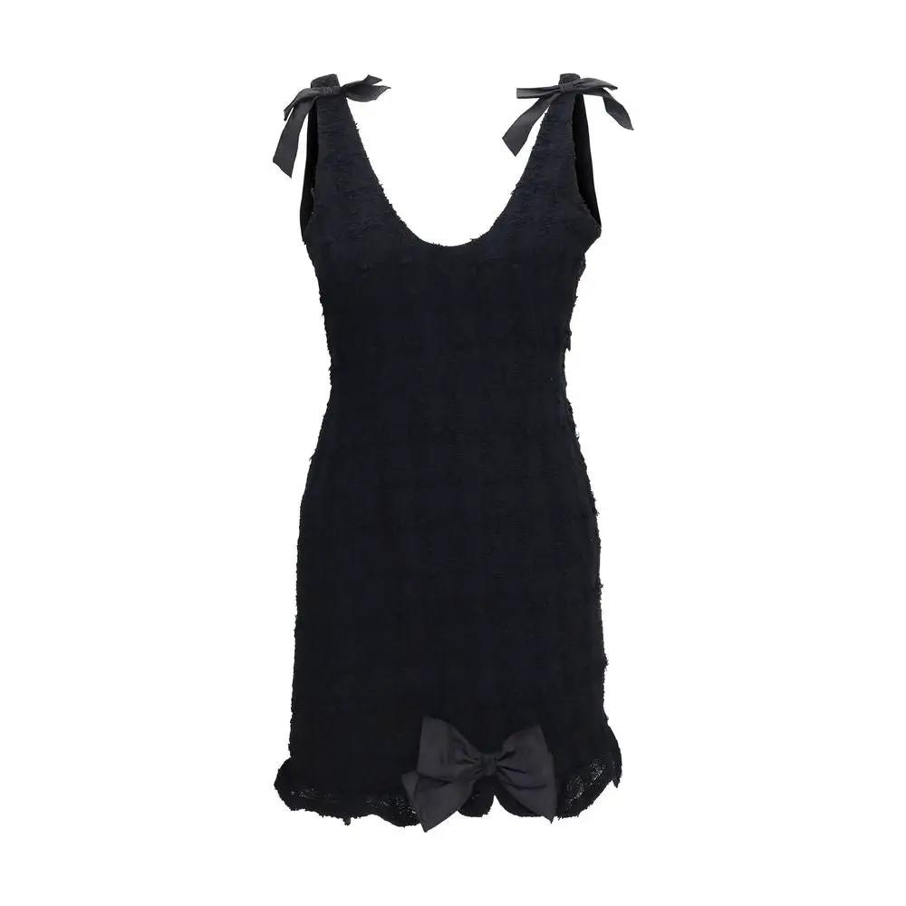 Alessandra Rich Sample Sale | Alessandra Rich Black Cotton Casual Dress - | Designer outlet
