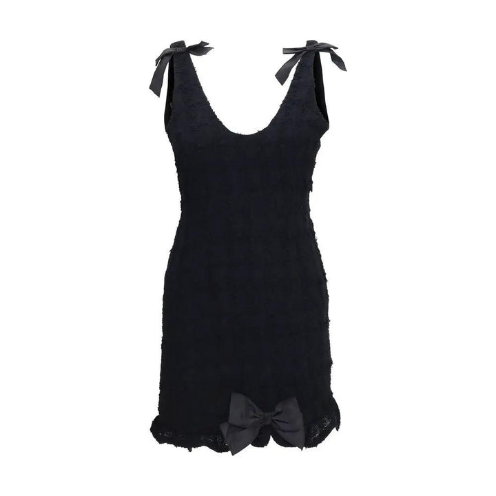 Alessandra Rich Sample Sale | Alessandra Rich Black Cotton Casual Dress - | Designer outlet