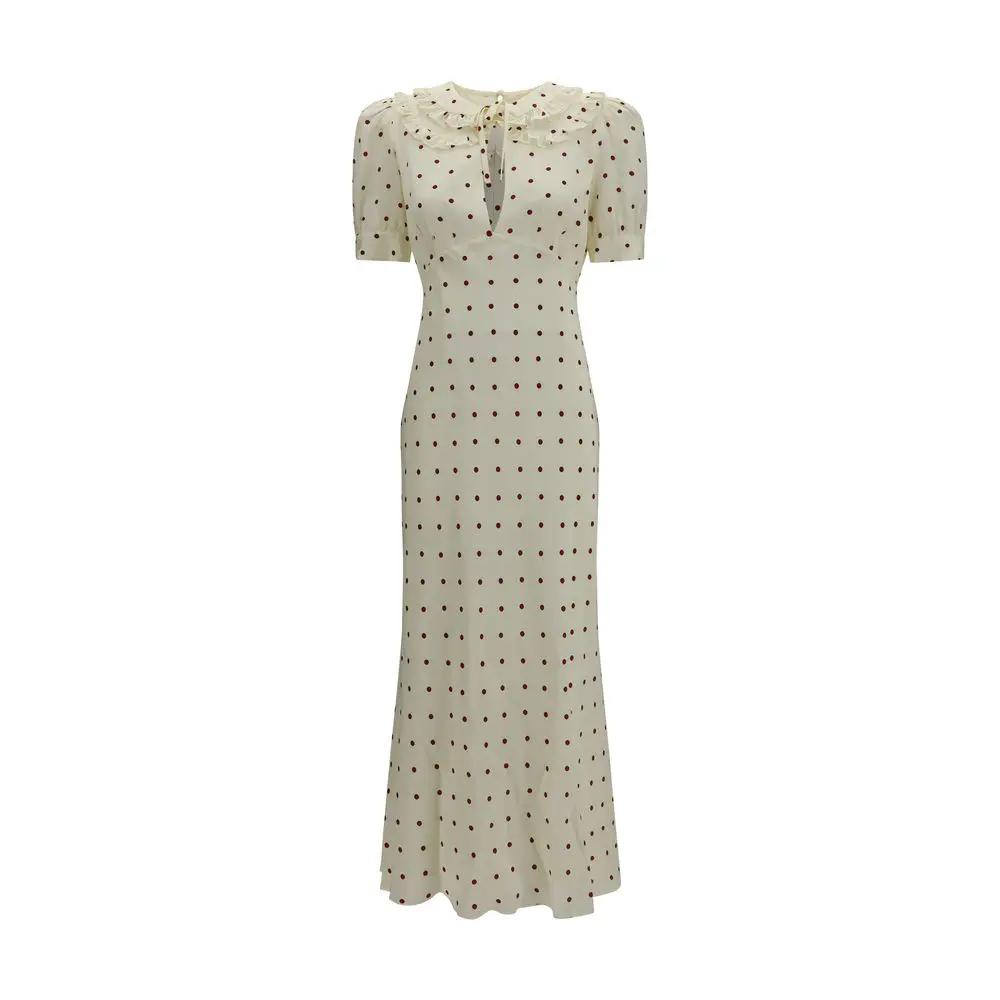 Alessandra Rich Sample Sale | Alessandra Rich Beige Silk Casual Dress - | Designer outlet