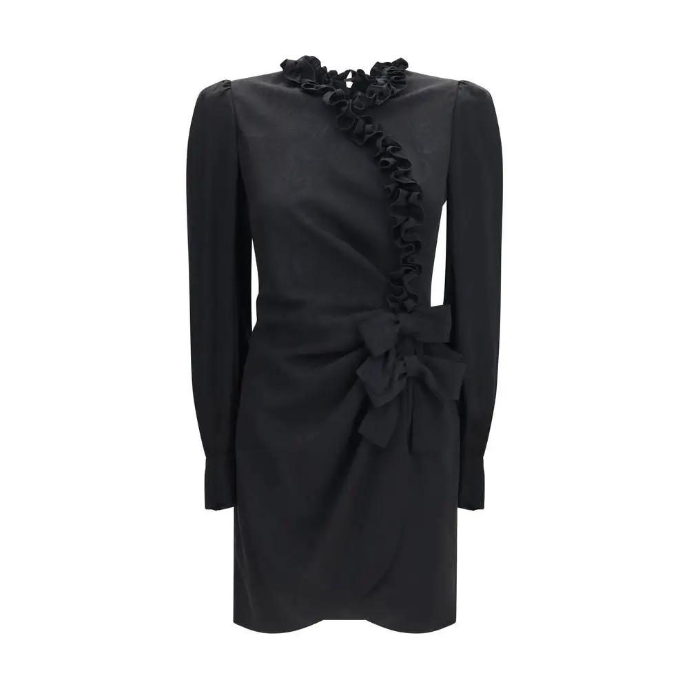Alessandra Rich Sample Sale | Alessandra Rich Black Silk Cocktail Dress - | Designer outlet