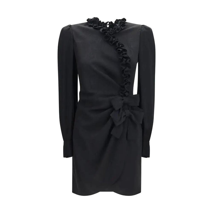 Alessandra Rich Sample Sale | Alessandra Rich Black Silk Cocktail Dress - | Designer outlet