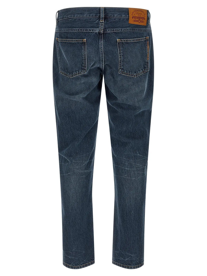 Dolce &amp; Gabbana Sample Sale | Dolce &amp; Gabbana Blue Cotton Straight-Leg Jeans - | Designer outlet