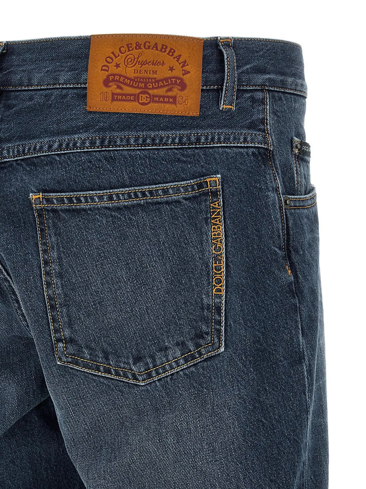 Dolce &amp; Gabbana Sample Sale | Dolce &amp; Gabbana Blue Cotton Straight-Leg Jeans - | Designer outlet