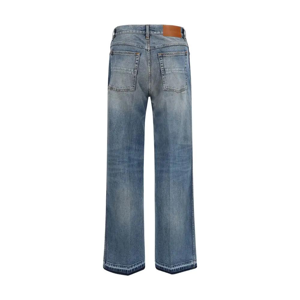 Amiri Sample Sale | Amiri Blue Cotton Straight-Leg Jeans - | Designer outlet