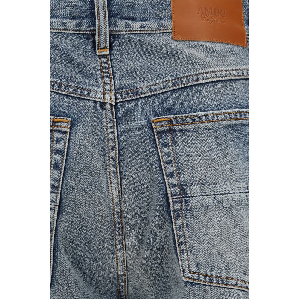Amiri Sample Sale | Amiri Blue Cotton Straight-Leg Jeans - | Designer outlet