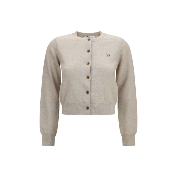 Maison Kitsuné Sample Sale | Maison Kitsuné Beige Cotton Cardigan - | Designer outlet