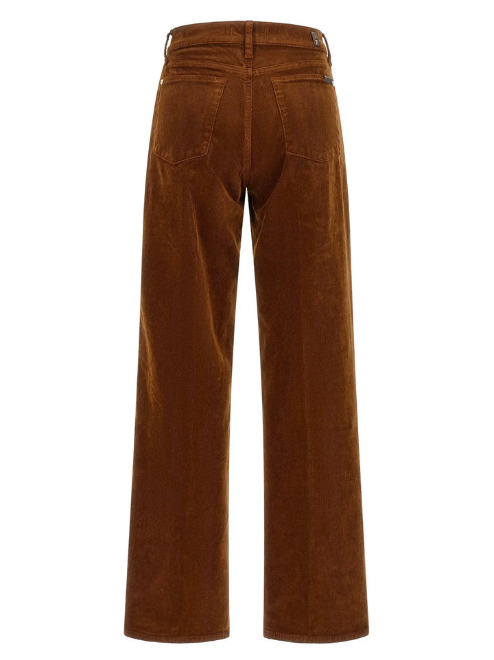 7 For All Mankind Sample Sale | 7 For All Mankind Brown Cotton Casual Pants - | Designer outlet