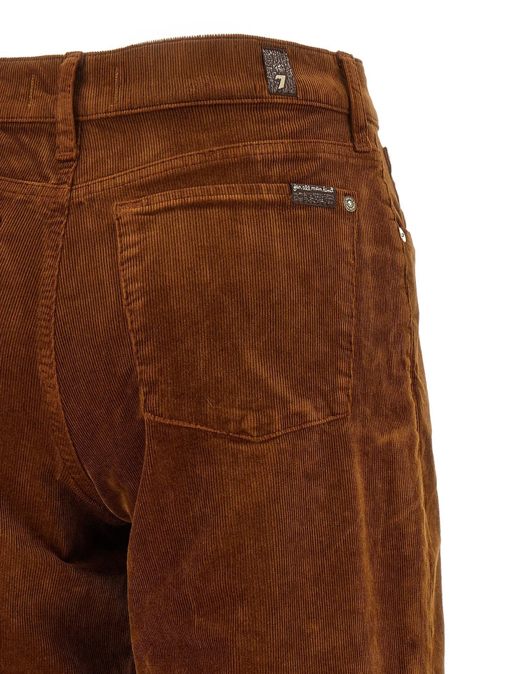 7 For All Mankind Sample Sale | 7 For All Mankind Brown Cotton Casual Pants - | Designer outlet
