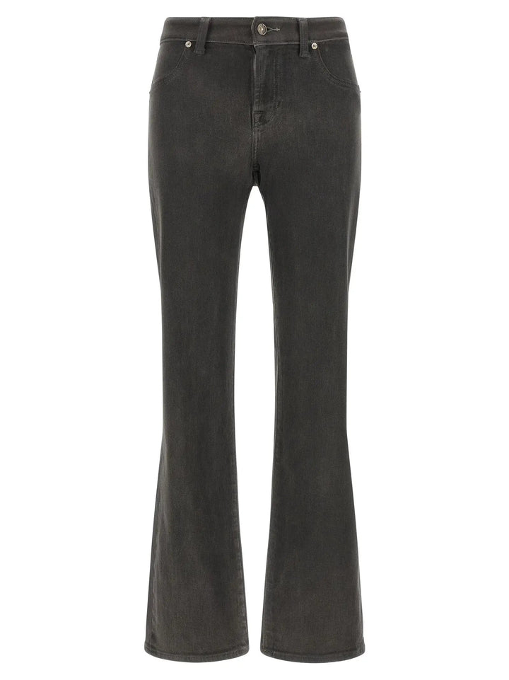 7 For All Mankind Sample Sale | 7 For All Mankind Gray Cotton Straight-Leg Jeans - | Designer outlet