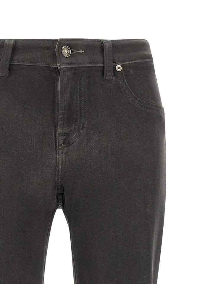 7 For All Mankind Sample Sale | 7 For All Mankind Gray Cotton Straight-Leg Jeans - | Designer outlet