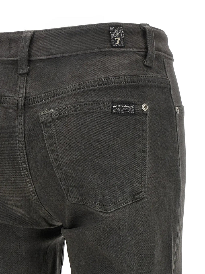 7 For All Mankind Sample Sale | 7 For All Mankind Gray Cotton Straight-Leg Jeans - | Designer outlet