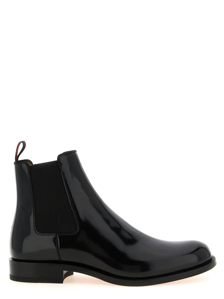 Christian Louboutin Sample Sale | Christian Louboutin Black Calfskin Chelsea Boots - | Designer outlet