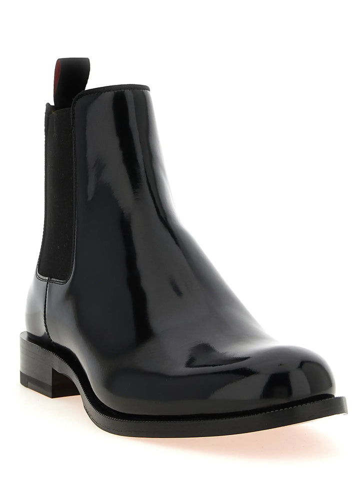 Christian Louboutin Sample Sale | Christian Louboutin Black Calfskin Chelsea Boots - | Designer outlet