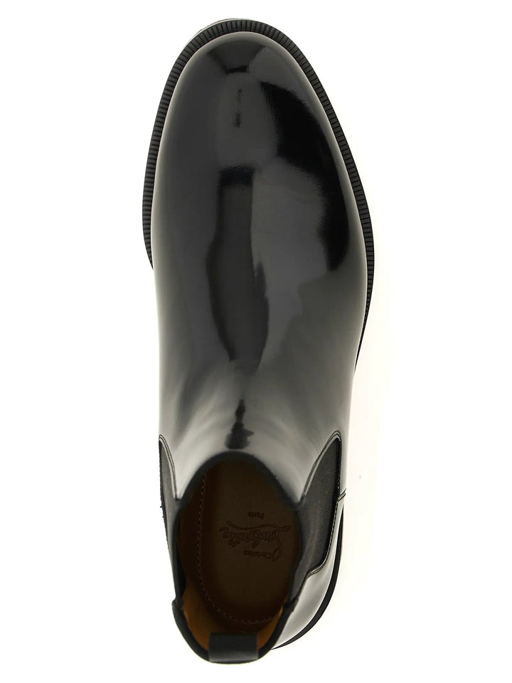 Christian Louboutin Sample Sale | Christian Louboutin Black Calfskin Chelsea Boots - | Designer outlet