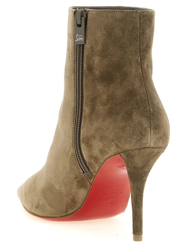 Christian Louboutin Sample Sale | Christian Louboutin Beige Calfskin Ankle Boots - | Designer outlet