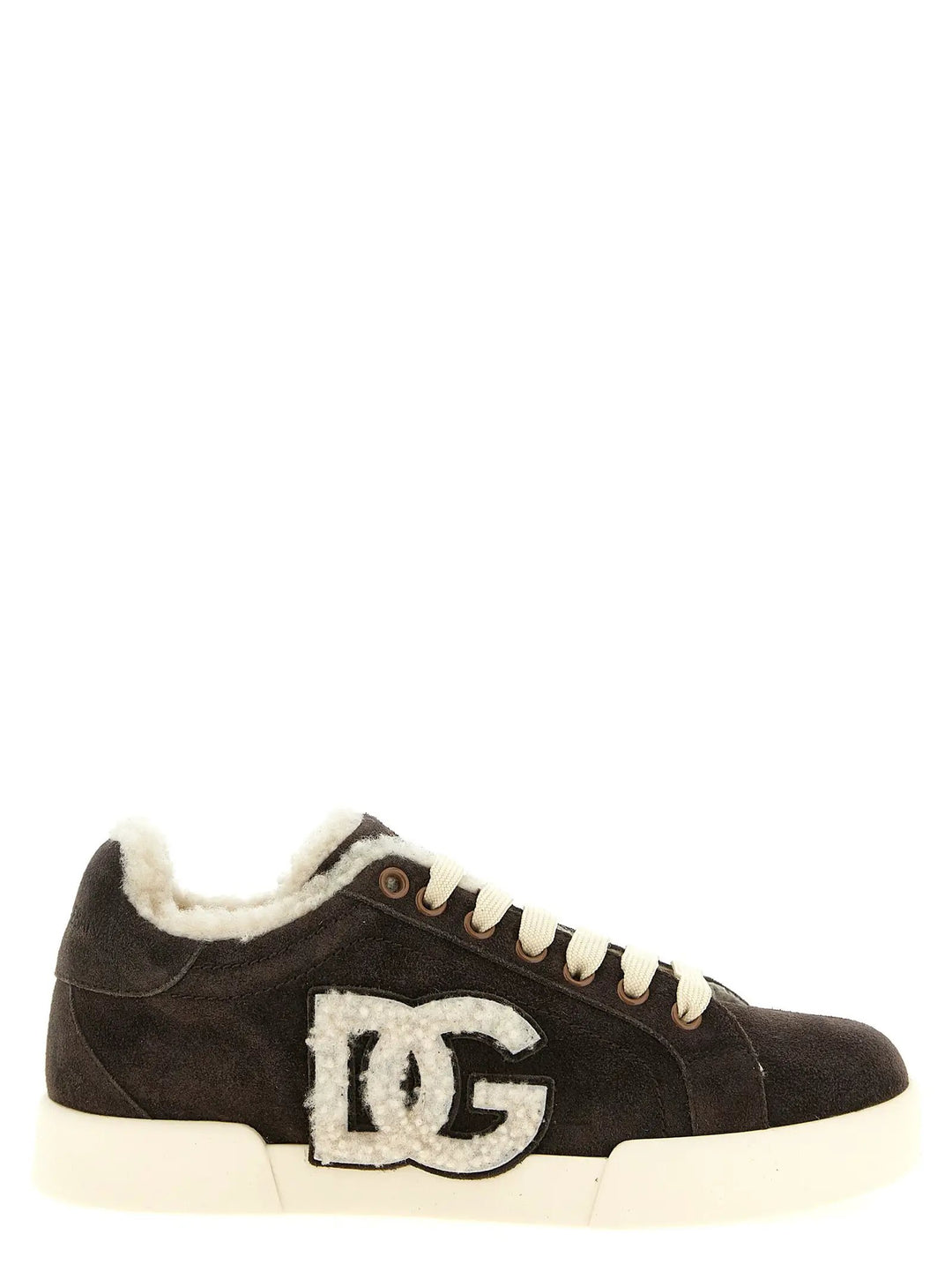 Dolce &amp; Gabbana Sample Sale | Dolce &amp; Gabbana Brown Calfskin Low Top Sneakers - | Designer outlet