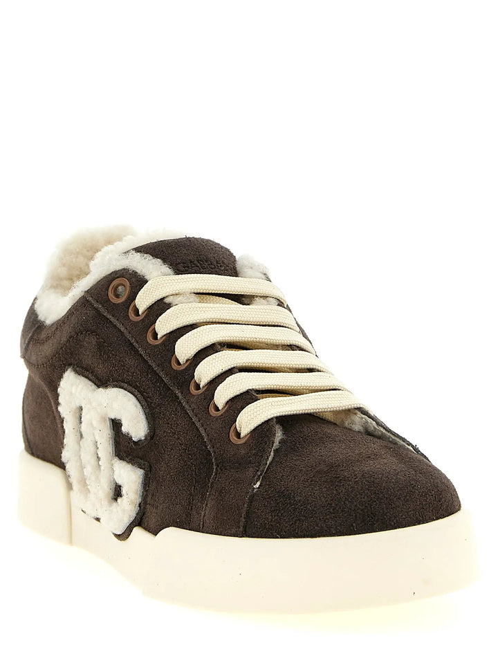 Dolce &amp; Gabbana Sample Sale | Dolce &amp; Gabbana Brown Calfskin Low Top Sneakers - | Designer outlet