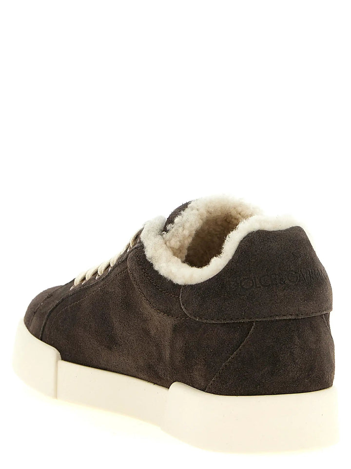 Dolce &amp; Gabbana Sample Sale | Dolce &amp; Gabbana Brown Calfskin Low Top Sneakers - | Designer outlet