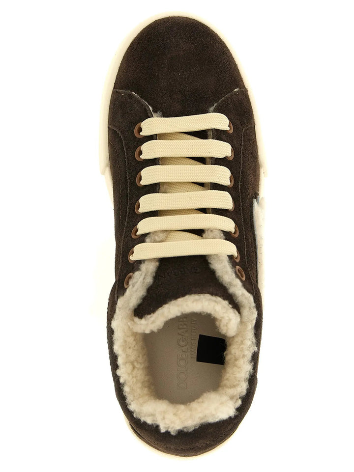 Dolce &amp; Gabbana Sample Sale | Dolce &amp; Gabbana Brown Calfskin Low Top Sneakers - | Designer outlet
