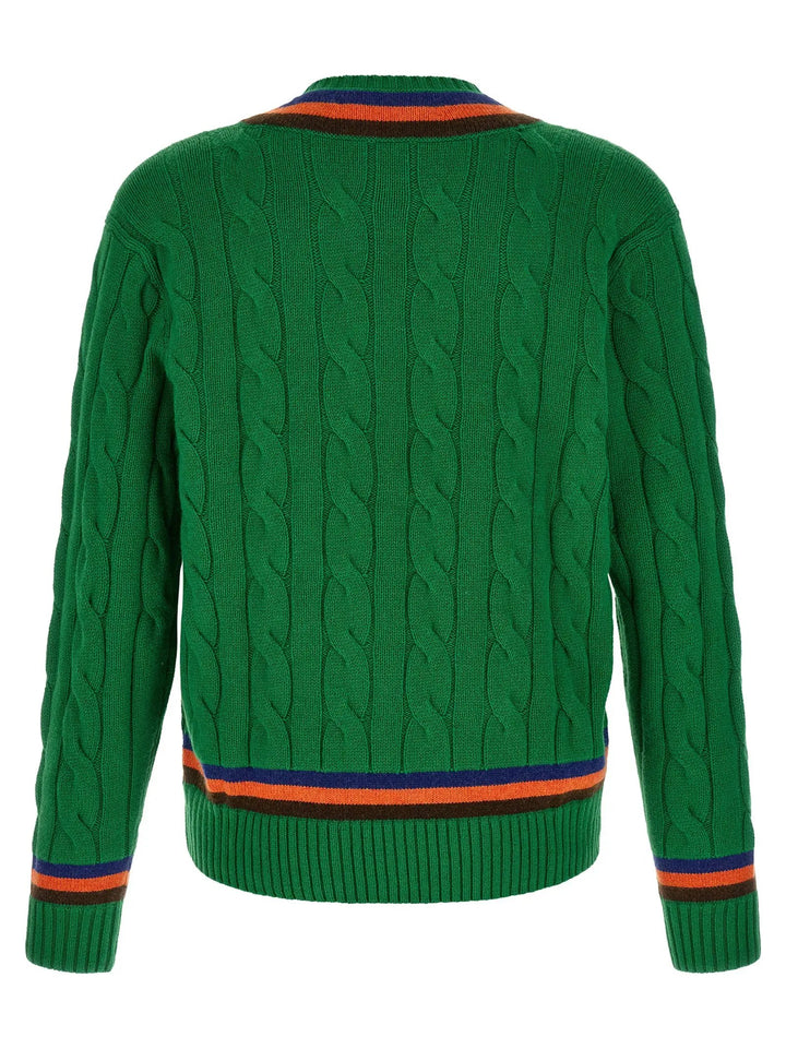 Polo Ralph Lauren Sample Sale | Polo Ralph Lauren Bicolor Wool Cardigan - | Designer outlet