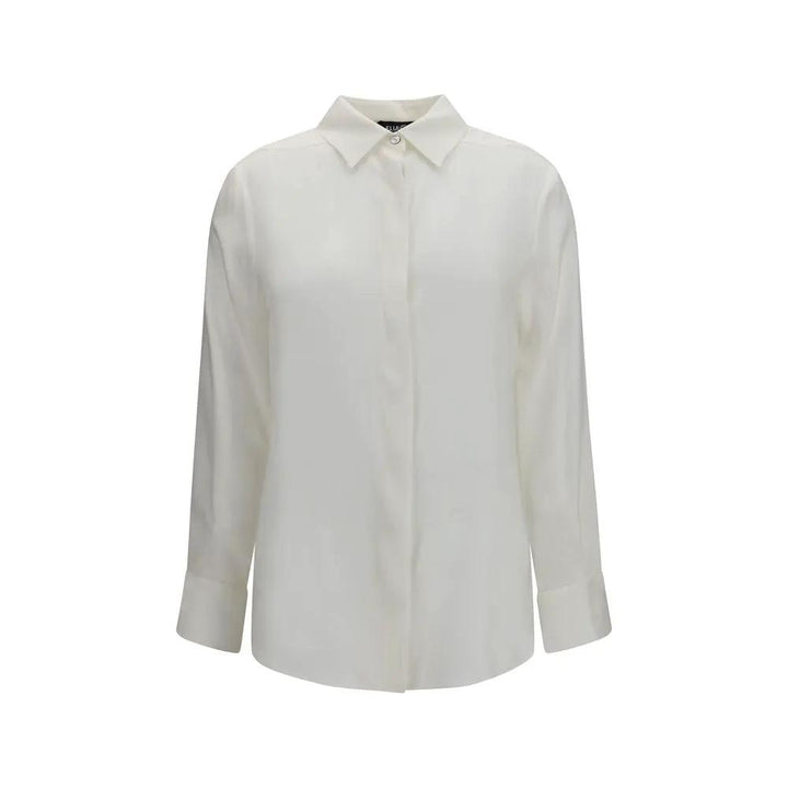 Ella Sample Sale | Ella White Silk Dress Shirt - | Designer outlet