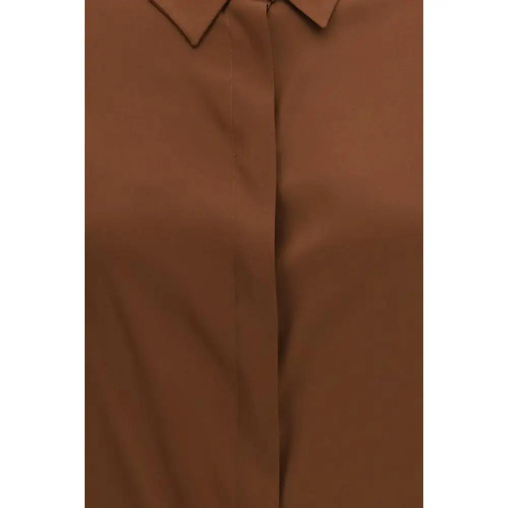 Ella Sample Sale | Ella Brown Silk Blouse - | Designer outlet