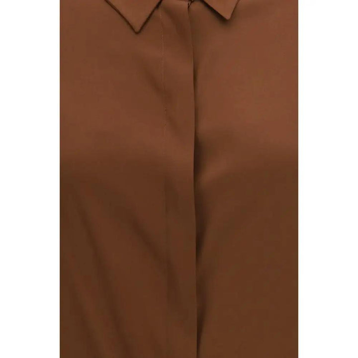Ella Sample Sale | Ella Brown Silk Blouse - | Designer outlet