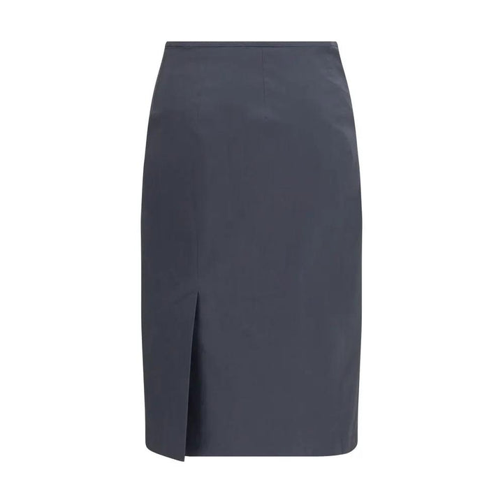 Miu Miu Sample Sale | Miu Miu Gray Cotton Midi Skirt - | Designer outlet