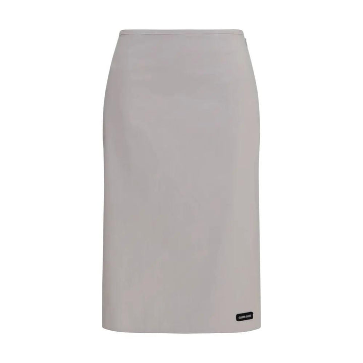 Miu Miu Sample Sale | Miu Miu Gray Cotton Midi Skirt - | Designer outlet