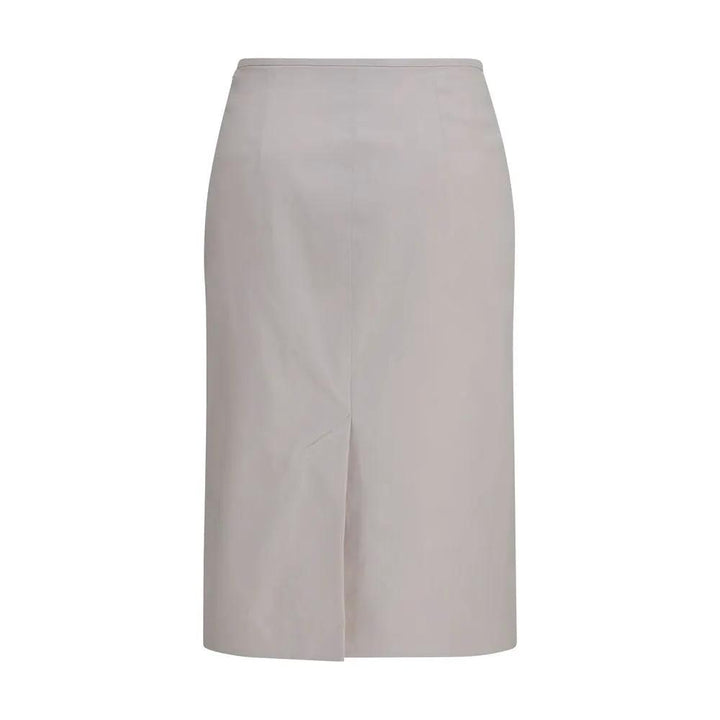 Miu Miu Sample Sale | Miu Miu Gray Cotton Midi Skirt - | Designer outlet