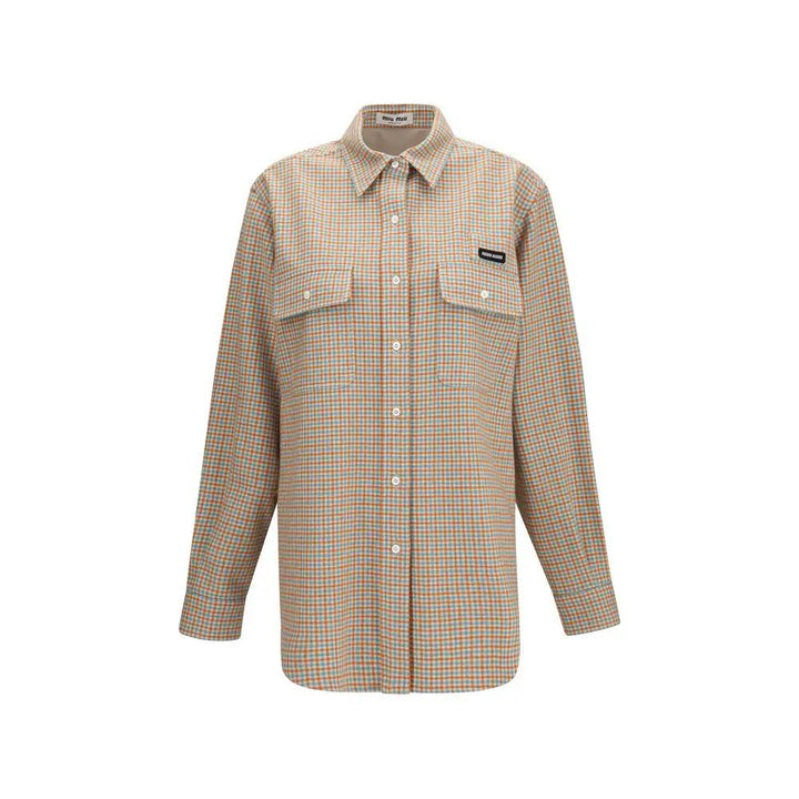 Miu Miu Sample Sale | Miu Miu Orange Wool Oves Aries Shirt - | Designer outlet