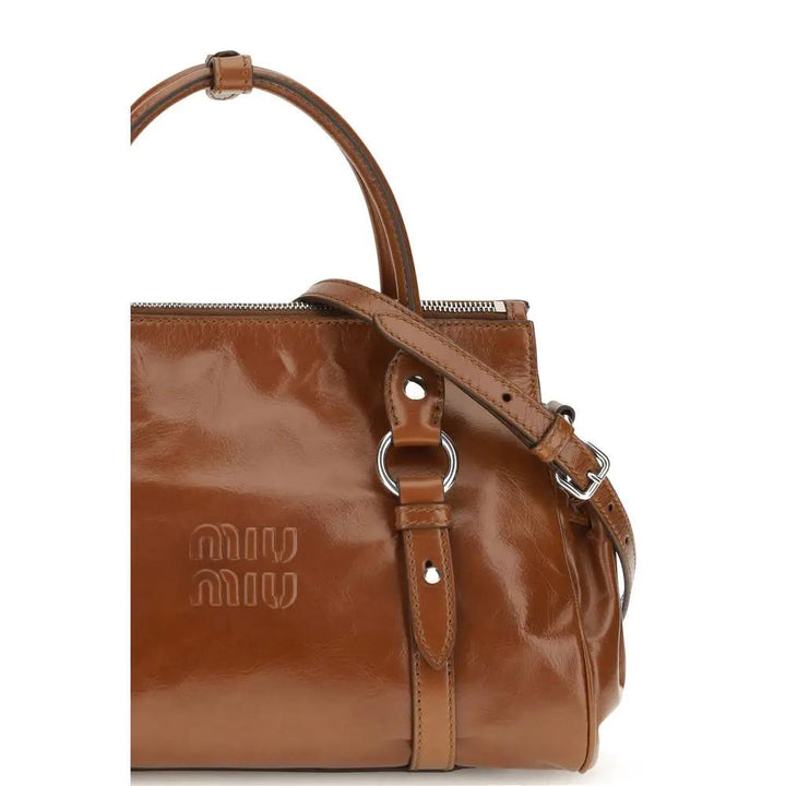 Miu Miu Sample Sale | Miu Miu Brown Calf Leather Bos Taurus Handbag - | Designer outlet