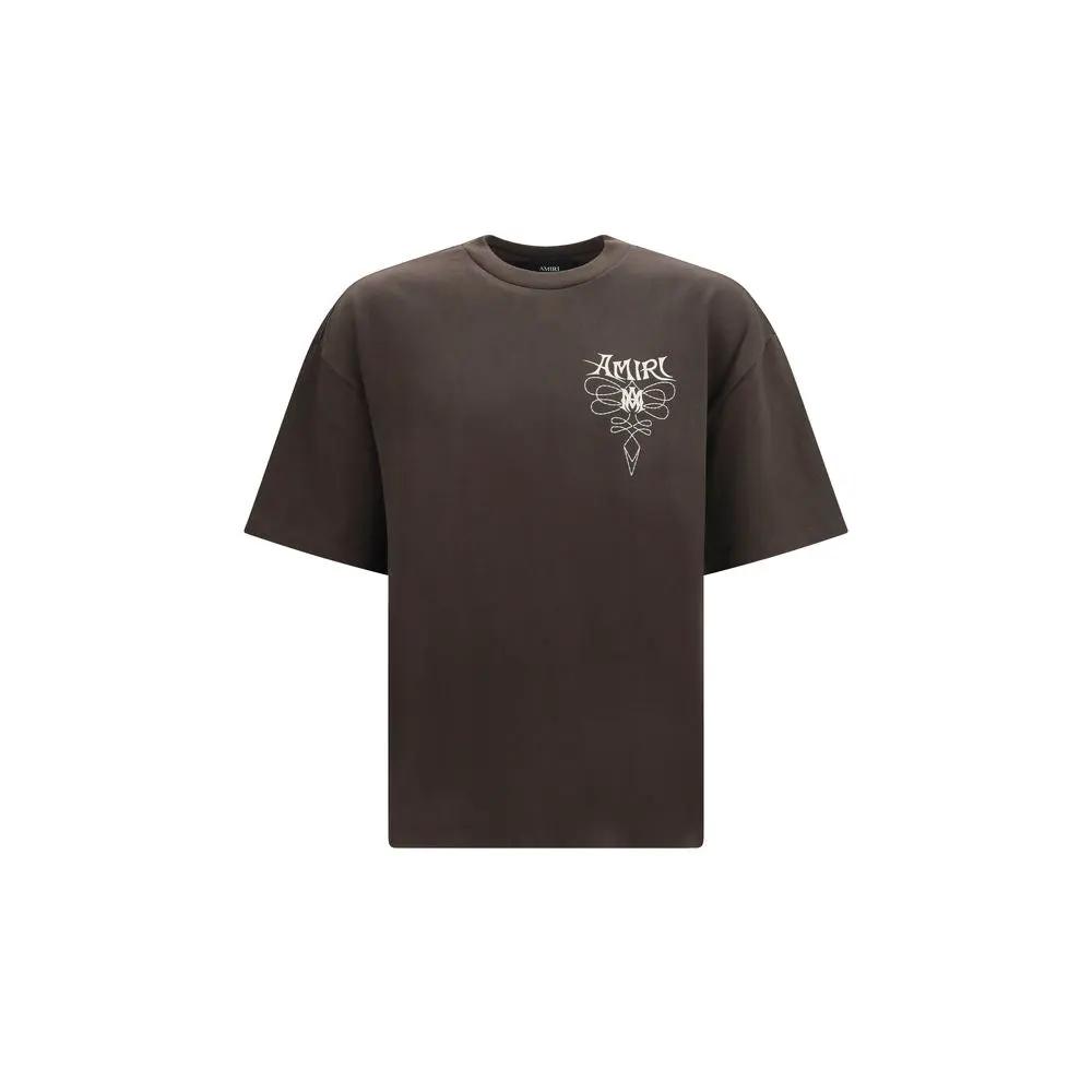 Amiri Sample Sale | Amiri Brown Cotton T-Shirt - | Designer outlet