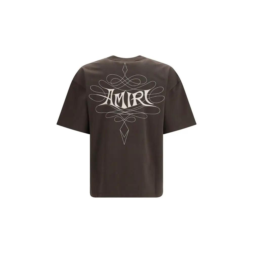 Amiri Sample Sale | Amiri Brown Cotton T-Shirt - | Designer outlet