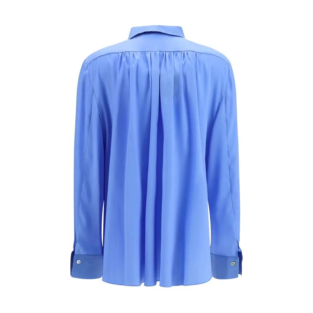 Ella Sample Sale | Ella Blue Silk Blouse - | Designer outlet