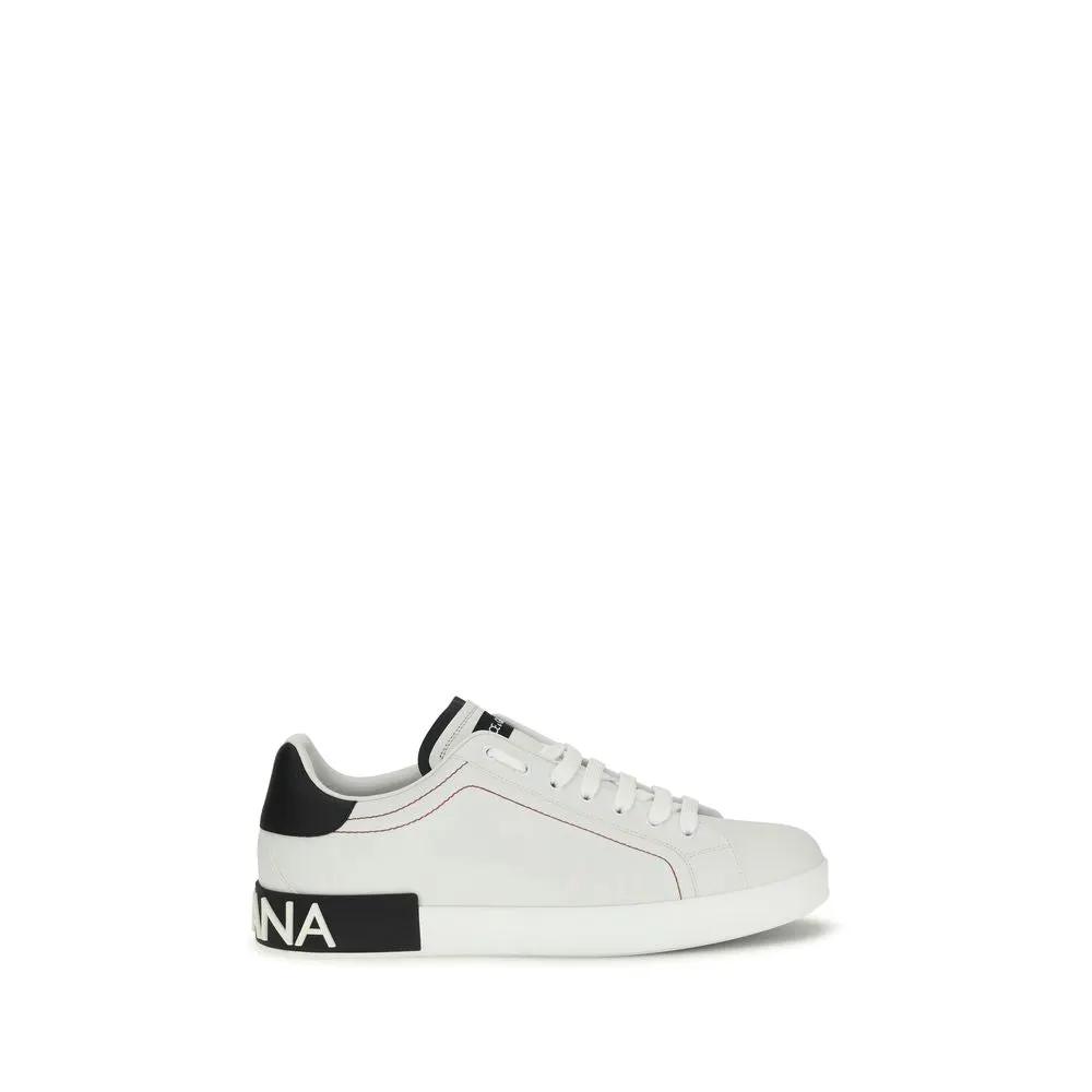 Dolce &amp; Gabbana Sample Sale | Dolce &amp; Gabbana White Calf Leather Bos Taurus Low Top Sneakers - | Designer outlet