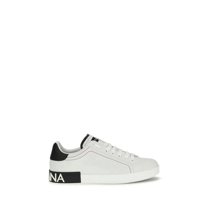 Dolce &amp; Gabbana Sample Sale | Dolce &amp; Gabbana White Calf Leather Bos Taurus Low Top Sneakers - | Designer outlet