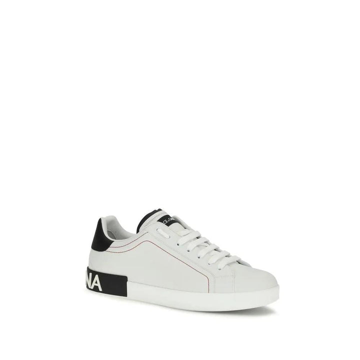 Dolce &amp; Gabbana Sample Sale | Dolce &amp; Gabbana White Calf Leather Bos Taurus Low Top Sneakers - | Designer outlet