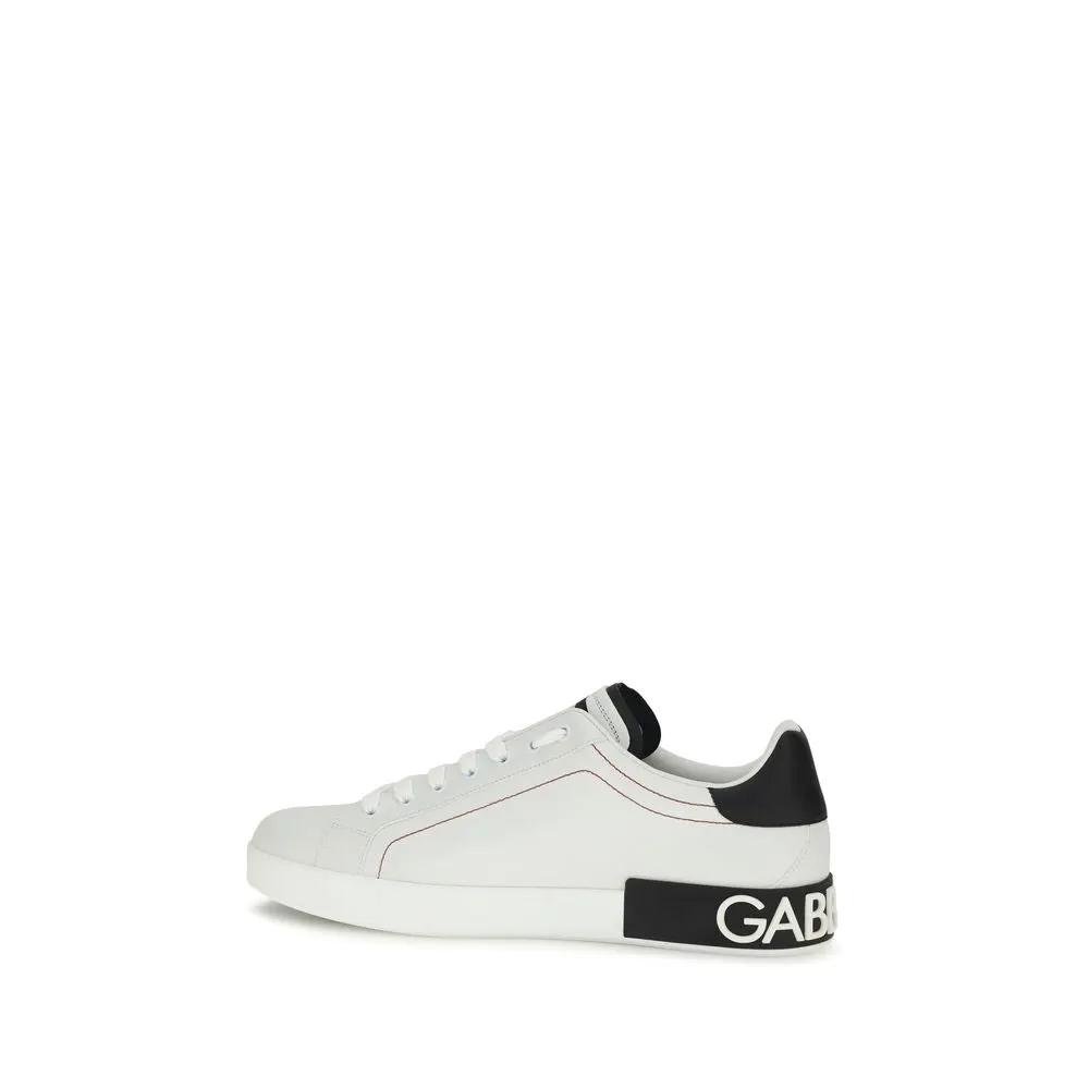 Dolce &amp; Gabbana Sample Sale | Dolce &amp; Gabbana White Calf Leather Bos Taurus Low Top Sneakers - | Designer outlet