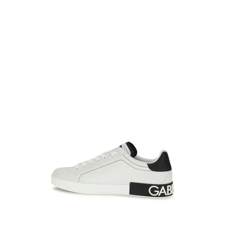 Dolce &amp; Gabbana Sample Sale | Dolce &amp; Gabbana White Calf Leather Bos Taurus Low Top Sneakers - | Designer outlet