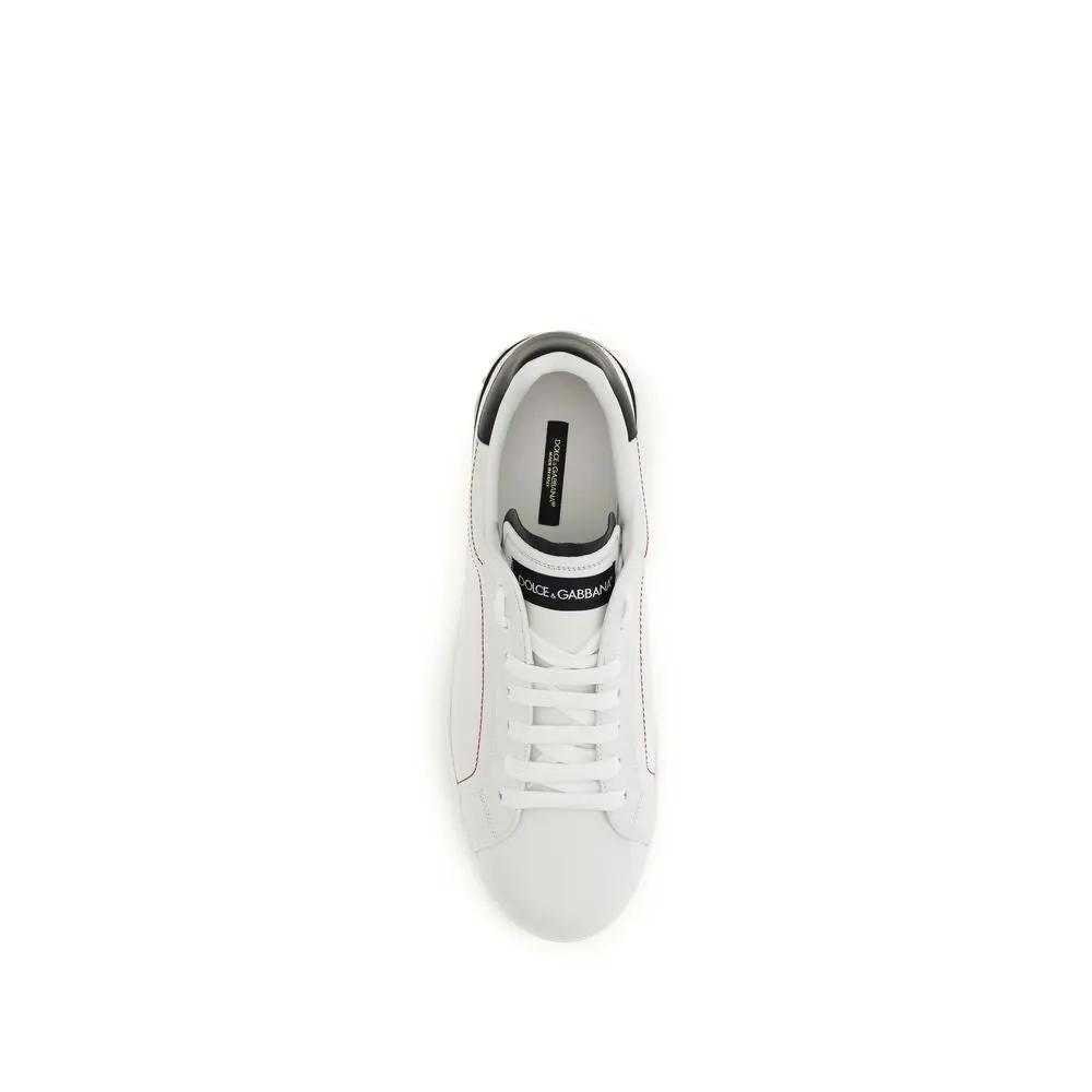 Dolce &amp; Gabbana Sample Sale | Dolce &amp; Gabbana White Calf Leather Bos Taurus Low Top Sneakers - | Designer outlet