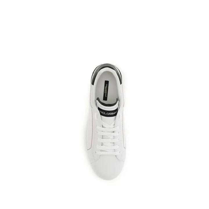 Dolce &amp; Gabbana Sample Sale | Dolce &amp; Gabbana White Calf Leather Bos Taurus Low Top Sneakers - | Designer outlet