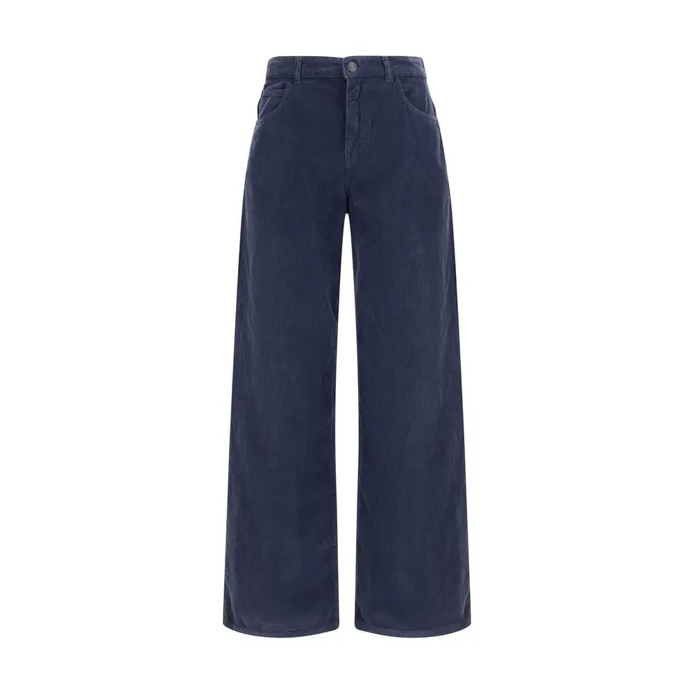 The Row Sample Sale | The Row Blue Cotton Casual Pants - | Designer outlet