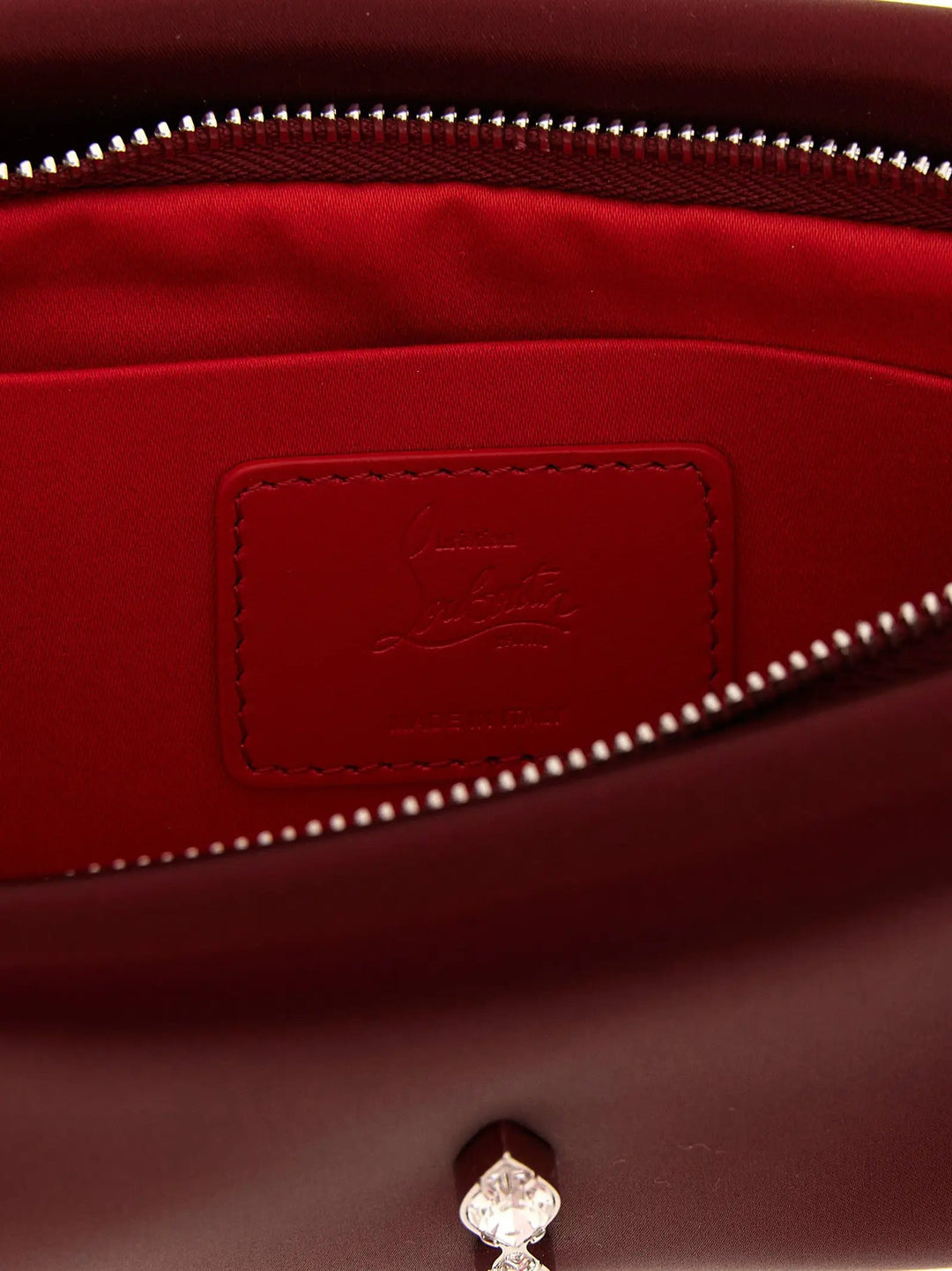 Christian Louboutin Sample Sale | Christian Louboutin Bordeaux Elastane Clutch Bag - | Designer outlet