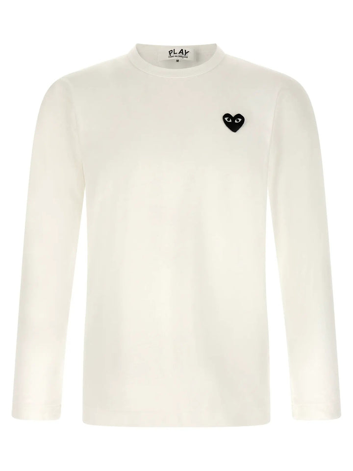 Comme Des Garçons Play Sample Sale | Comme Des Garçons Play White Cotton T-Shirt - | Designer outlet